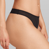 Power Mesh Thong - Siella - Color: Black Noir