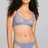 Power Mesh Thong - Siella - Color: Blue Grey Bleu gris