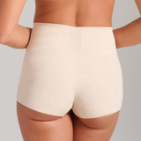 Organic Cotton No-Show Shaping Boy Short - SIELLA - Color: Oatmeal Avoine