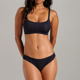 No-Show Scoop Neck Bra - Siella - Color: Black Noir