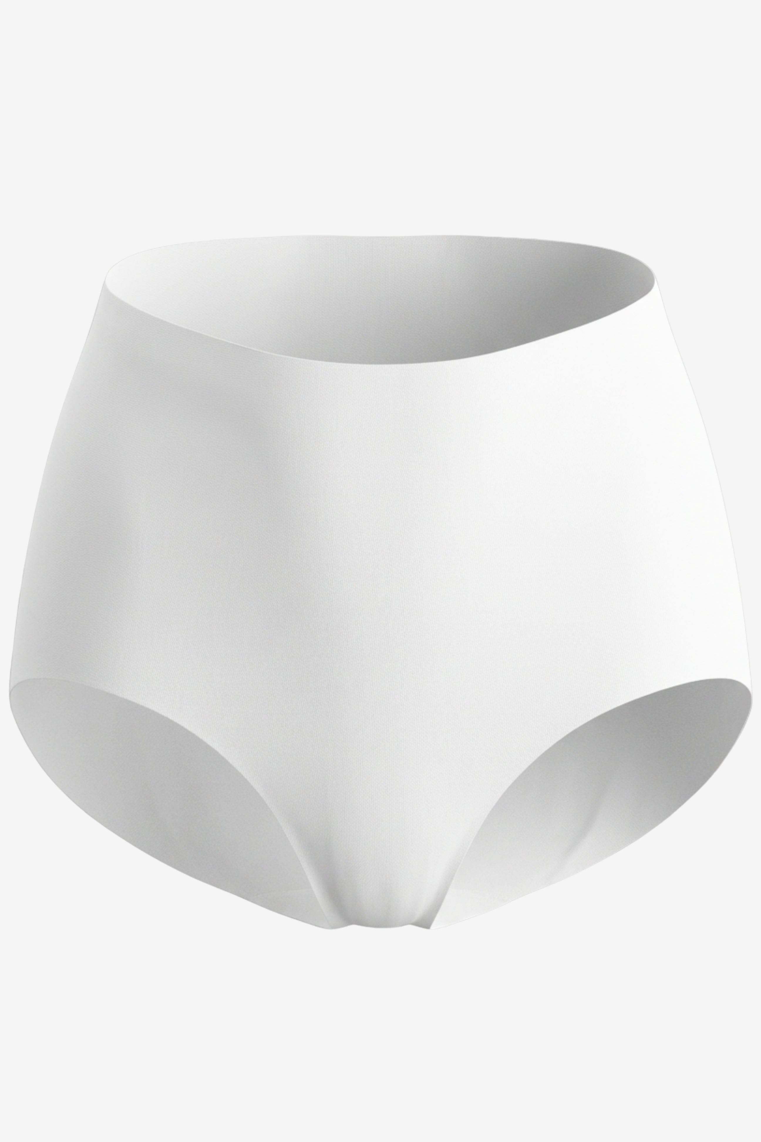 Organic Cotton No - Show High Waist Brief - Siella - Color: White Blanc