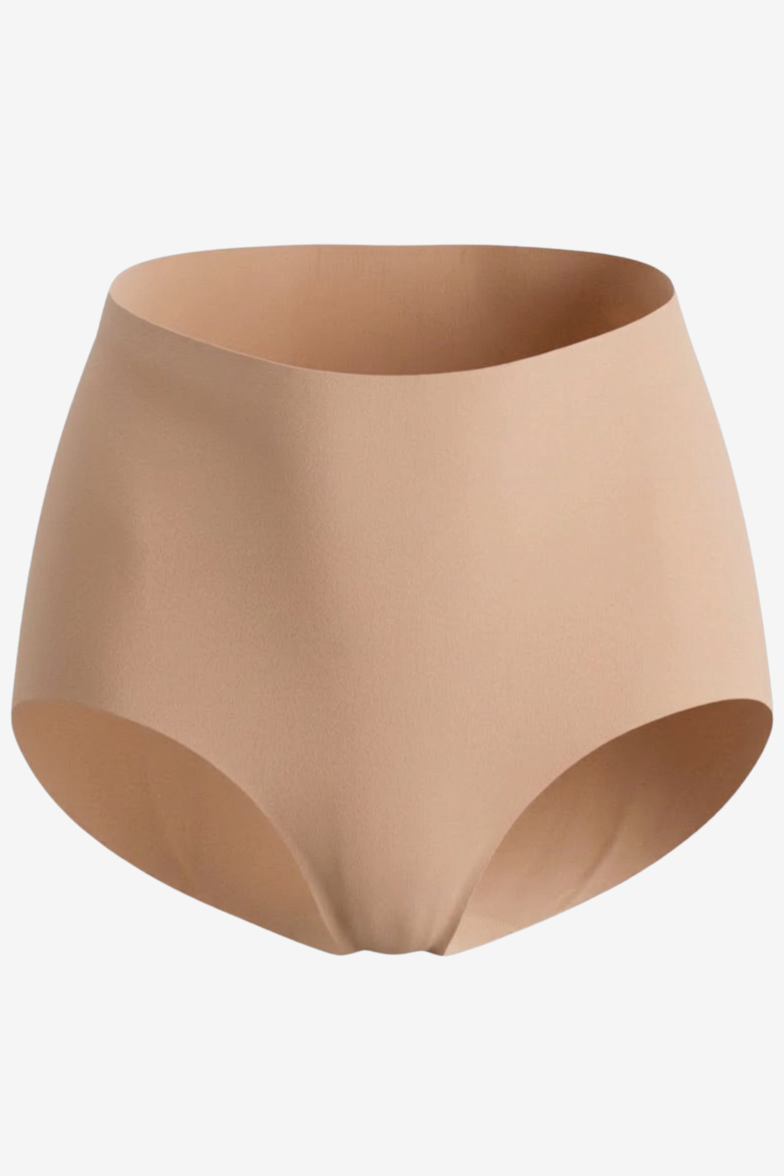 Organic Cotton No - Show High Waist Brief - Siella - Color: Beach Beige Beige plage