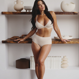 Organic Cotton No-Show Shaping Brief - SIELLA - Color: Oatmeal Avoine
