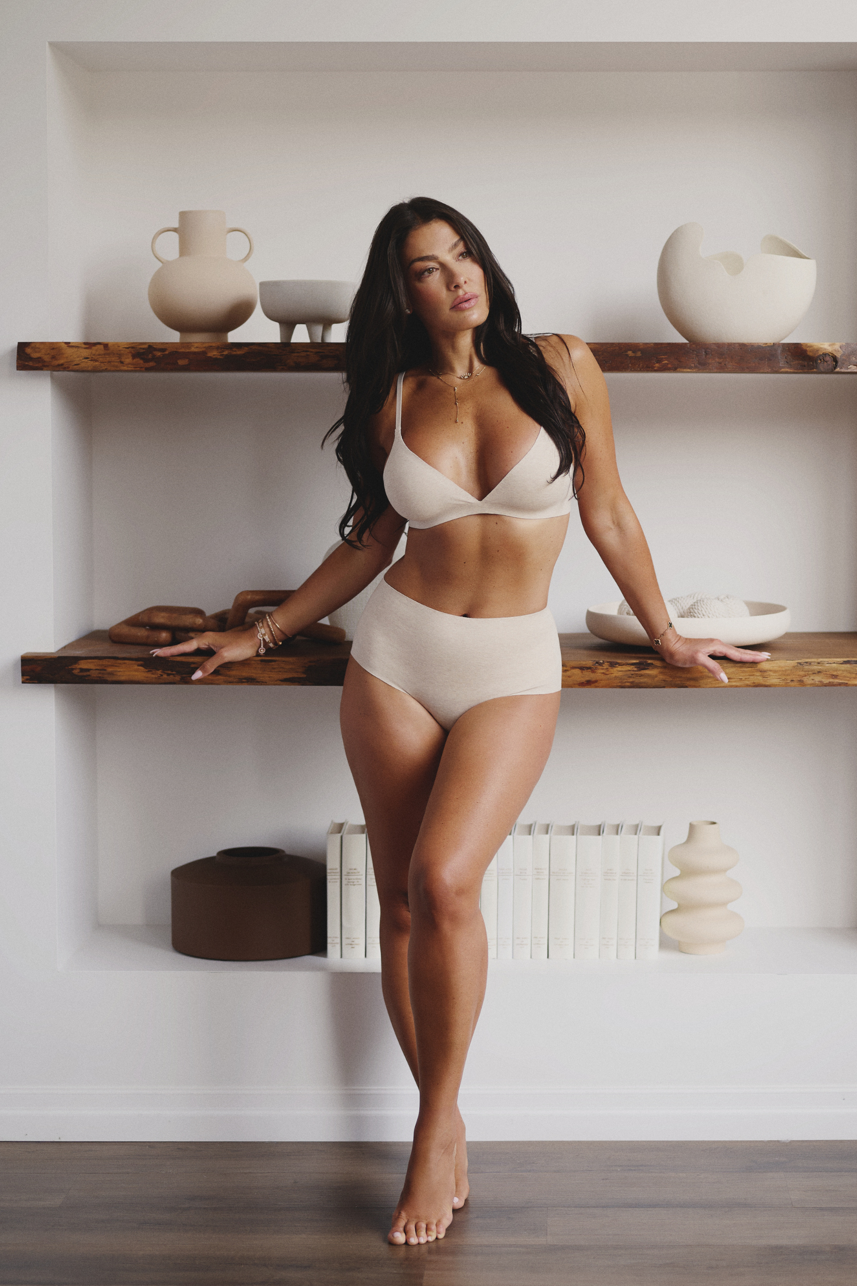 Organic Cotton No-Show Shaping Brief - SIELLA - Color: Oatmeal Avoine