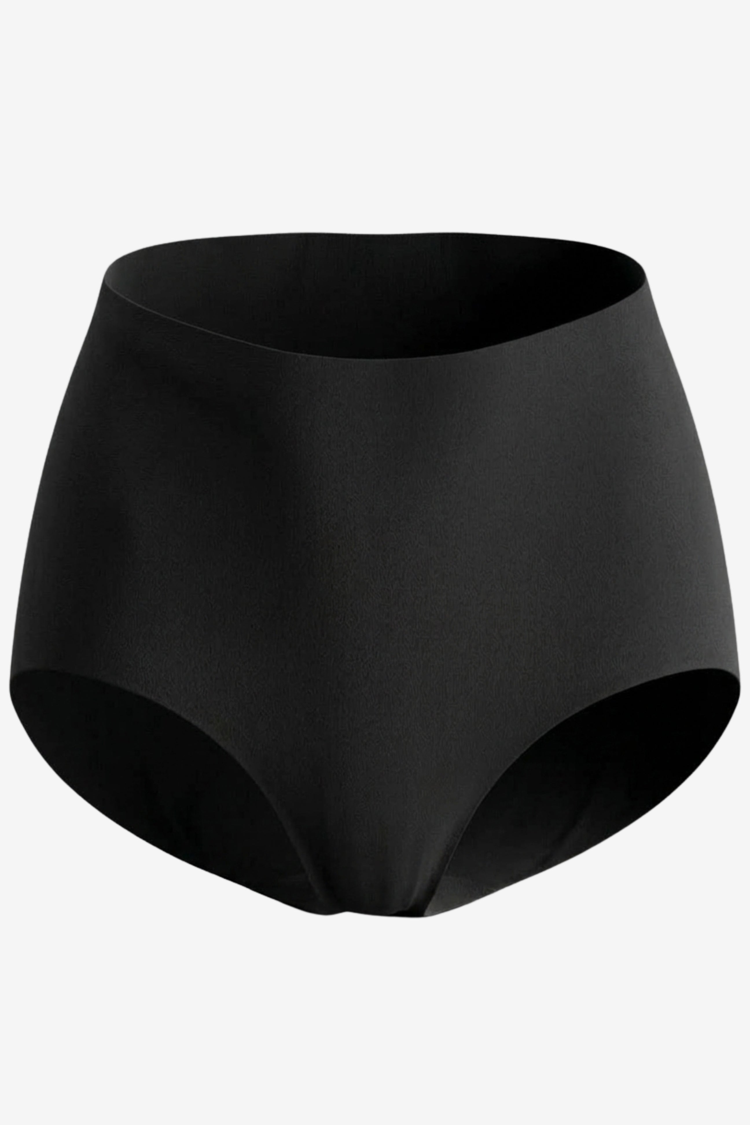 Organic Cotton No - Show High Waist Brief - Siella - Color: Black Noir