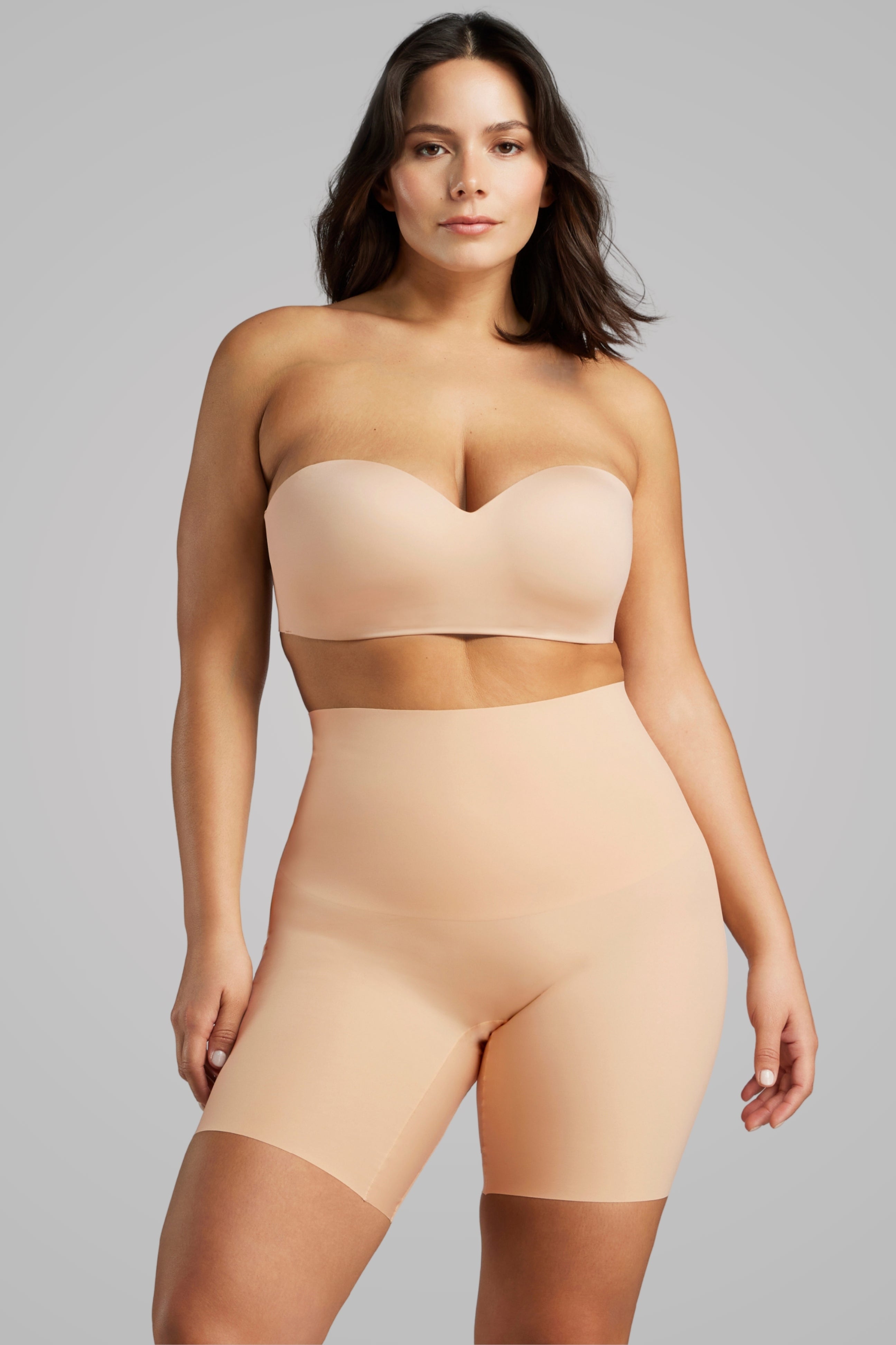 No-Show Strapless Foam Bra - Siella - Color: Maple Sugar Sucre d'érable