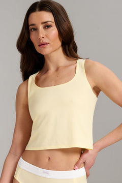 Organic Cotton Rib Tank - Siella - Color: Lemonade Limonade