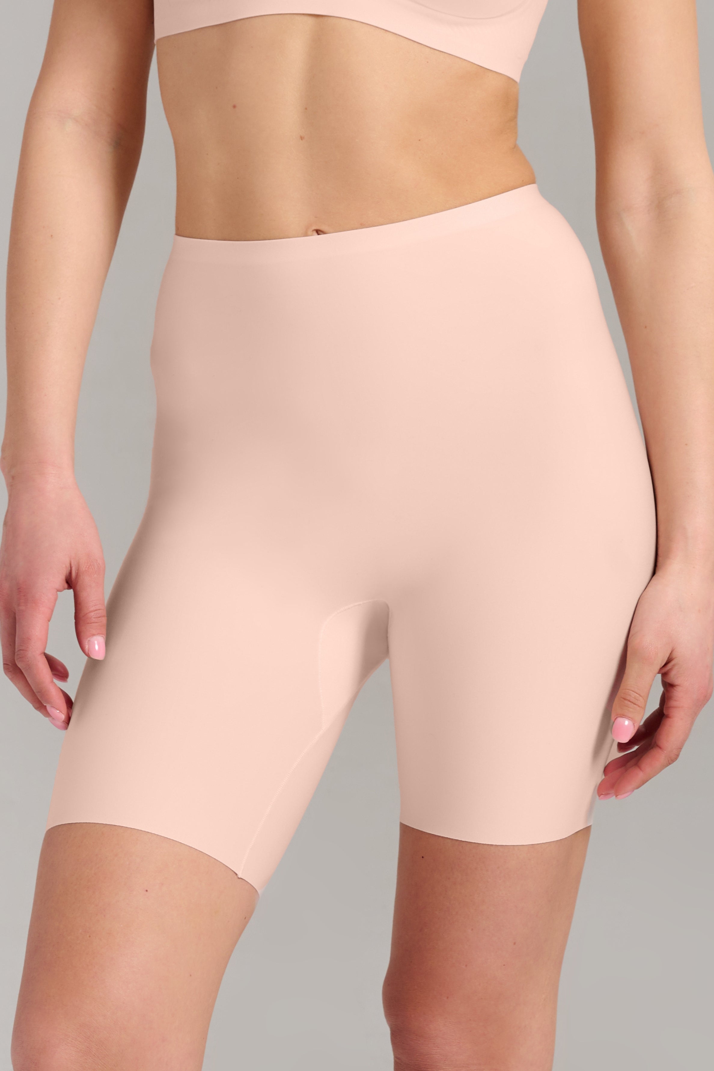 No-Show Biker Short - BARELY PINK - Siella - Color: Barely Pink Rose délicat
