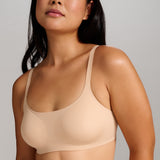 No-Show Scoop Neck Bra - Siella - Color: Maple Sugar Sucre d'érable