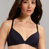 No-Show T-Shirt Foam Bra - Siella - Color: Black Noir