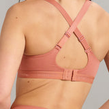 Organic Cotton V-Neck Bra - SIELLA - Color: Terracotta