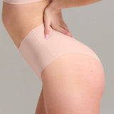 No-Show High Waist Brief - BARELY PINK - Siella - Color: Barely Pink Rose délicat