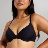 No-Show T-Shirt Foam Bra - Siella - Color: Black Noir