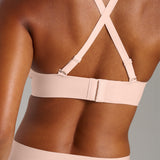 No-Show Triangle Seamless Bra - SIELLA - Color: Barely Pink Rose délicat