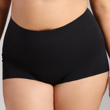 Organic Cotton No-Show Shaping Boy Short - SIELLA - Color: Black Noir