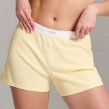 Organic Cotton Rib Boxer Short - Siella - Color: Lemonade Limonade