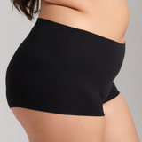 Organic Cotton No-Show Shaping Boy Short - SIELLA - Color: Black Noir