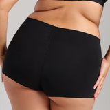Organic Cotton No-Show Shaping Boy Short - SIELLA - Color: Black Noir