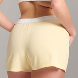 Organic Cotton Rib Boxer Short - Siella - Color: Lemonade Limonade