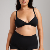 Organic Cotton No-Show Shaping Boy Short - SIELLA - Color: Black Noir