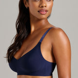 Invisible V-Neck Bra - SIELLA - Color: Midnight Blue Bleu nuit