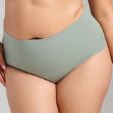 Organic Cotton No-Show Shaping Brief - SIELLA - Color: Sage Sauge