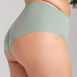 Organic Cotton No-Show Shaping Brief - SIELLA - Color: Sage Sauge