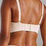 Organic Cotton No-Show V-Neck Foam Bra - Siella - Color: Oatmeal Avoine