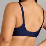 Invisible V-Neck Bra - SIELLA - Color: Midnight Blue Bleu nuit