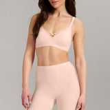 No-Show V-Neck Bra - BARELY PINK - Siella - Color: Barely Pink Rose délicat