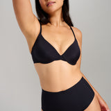 No-Show T-Shirt Foam Bra - Siella - Color: Black Noir