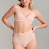No-Show High Waist Brief - BARELY PINK - Siella - Color: Barely Pink Rose délicat