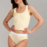 Organic Cotton Rib Tank - Siella - Color: Lemonade Limonade
