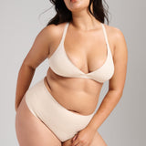 Organic Cotton No-Show Triangle Bra - SIELLA - Color: Oatmeal Avoine