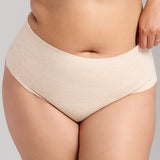 Organic Cotton No-Show Shaping Thong - SIELLA - Color: Oatmeal Avoine