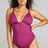 Sexy Smooth Shaping Bodysuit - SIELLA - Color: Plum Prune