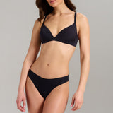 No-Show T-Shirt Foam Bra - Siella - Color: Black Noir