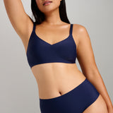 Invisible V-Neck Bra - SIELLA - Color: Midnight Blue Bleu nuit