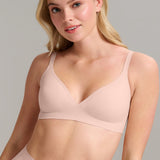 No-Show Triangle Seamless Bra - SIELLA - Color: Barely Pink Rose délicat
