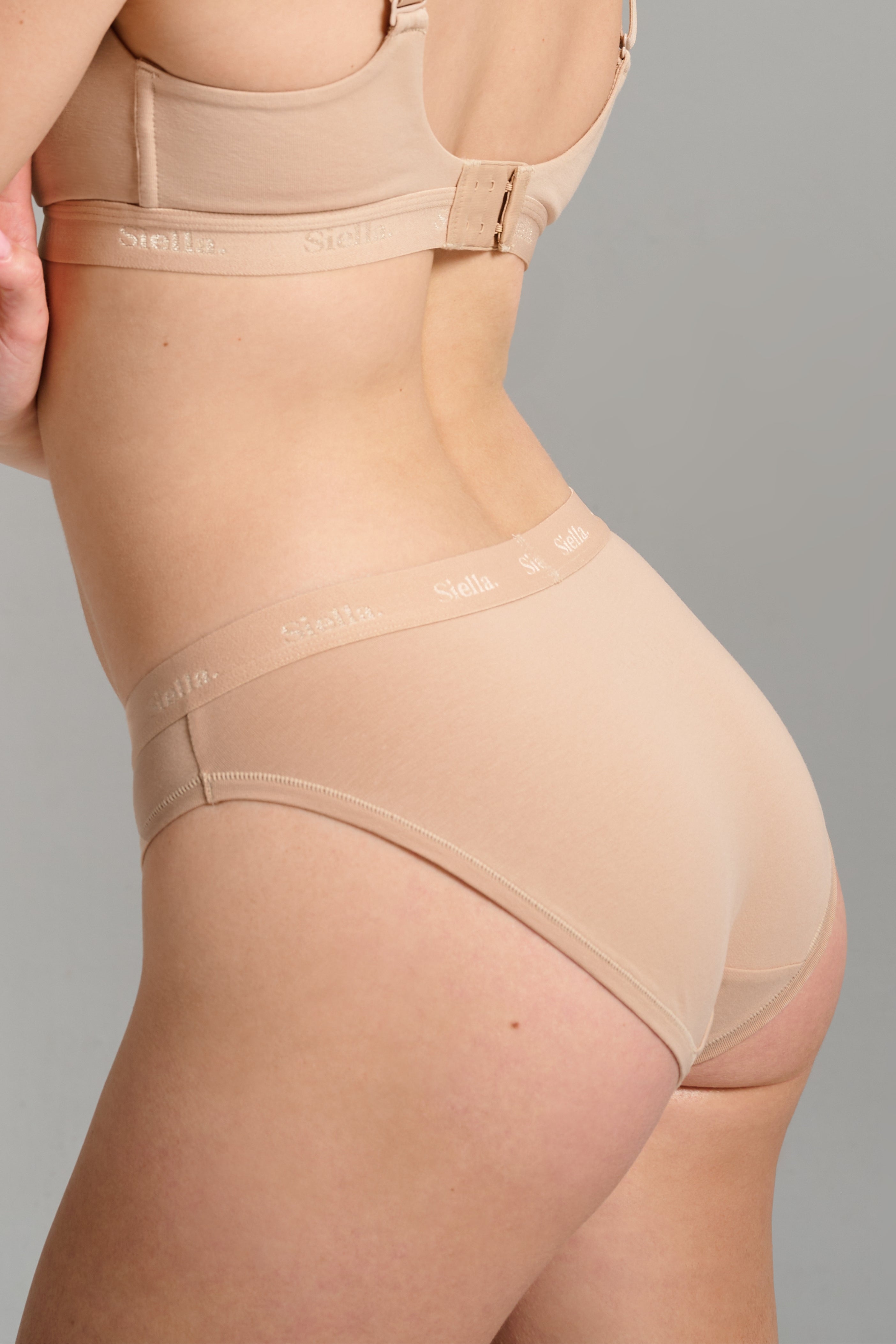 Organic Cotton Bikini - SIELLA - Color: Beach Beige Beige plage