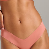 Organic Cotton No-Show Bikini - Siella - Color: Terracotta