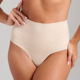 Organic Cotton No-Show Shaping Brief - SIELLA - Color: Oatmeal Avoine