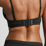 Organic Cotton Lace Plunge Bra