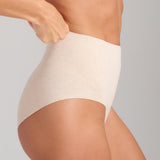 Organic Cotton No-Show Shaping Brief - SIELLA - Color: Oatmeal Avoine