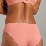 Organic Cotton No-Show Bikini - Siella - Color: Terracotta