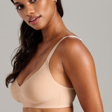 Invisible V-Neck Bra - SIELLA - Color: Biscotti Beige Beige biscotti