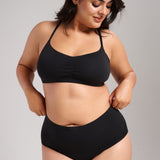 Organic Cotton No-Show Shaping Brief - SIELLA - Color: Black Noir