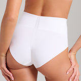 Organic Cotton No-Show Shaping Brief - SIELLA - Color: White Blanc