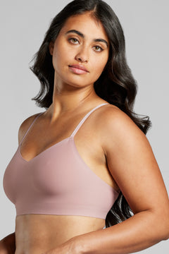Invisible V - Neck Non - Padded Bra - Siella - Color: Dusty Rose Vieux rose