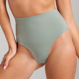Organic Cotton No-Show Shaping Thong - SIELLA - Color: Sage Sauge